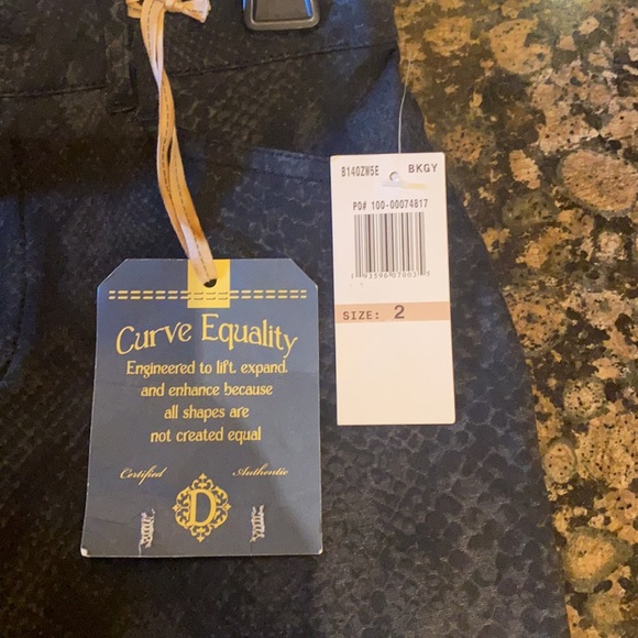 Democracy black snake skin print button jeggings - Picture 6 of 6